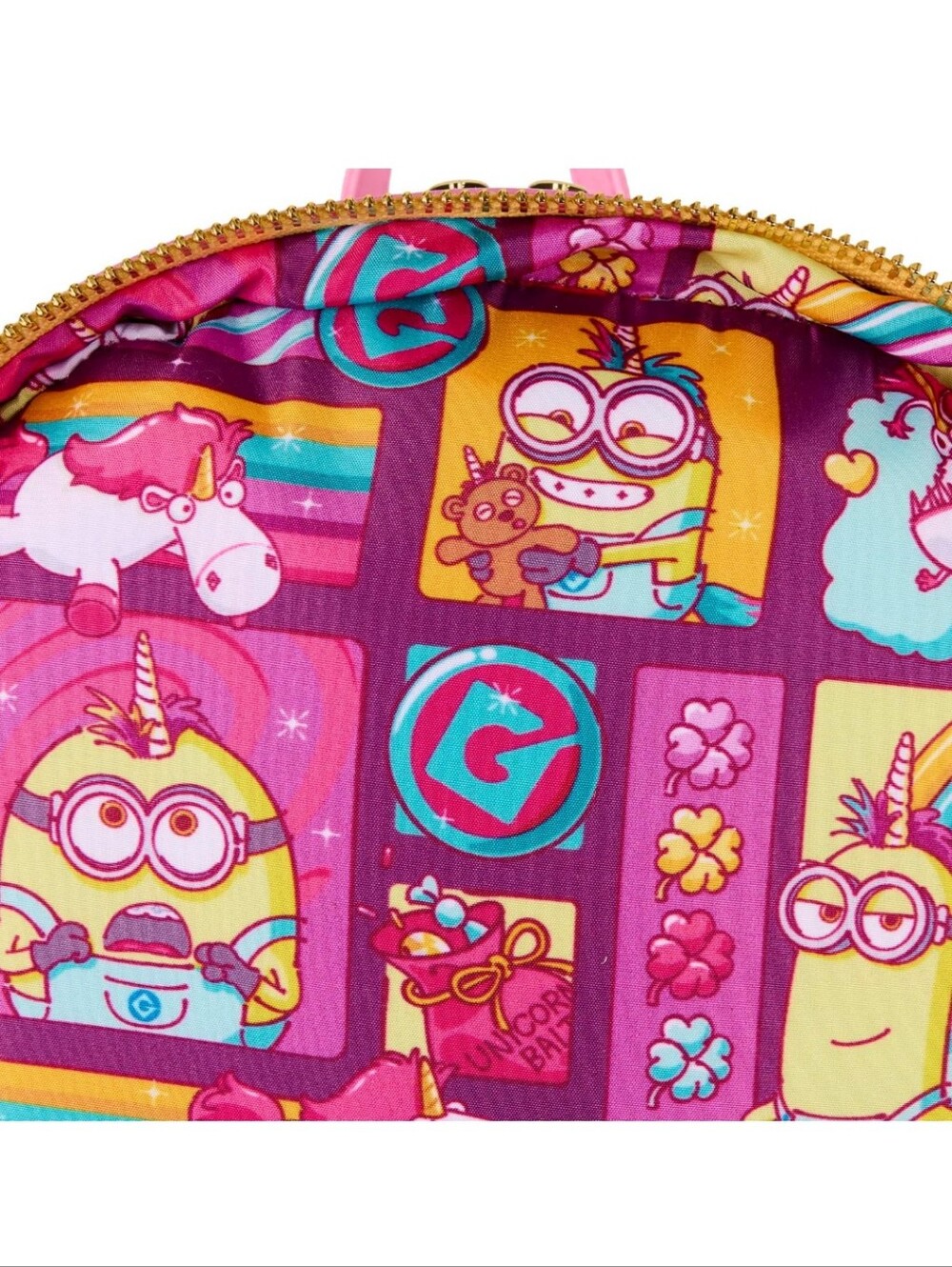 Adorable Minions Fluffy Unicorn Loungefly Back Pack - Picture 6 of 13
